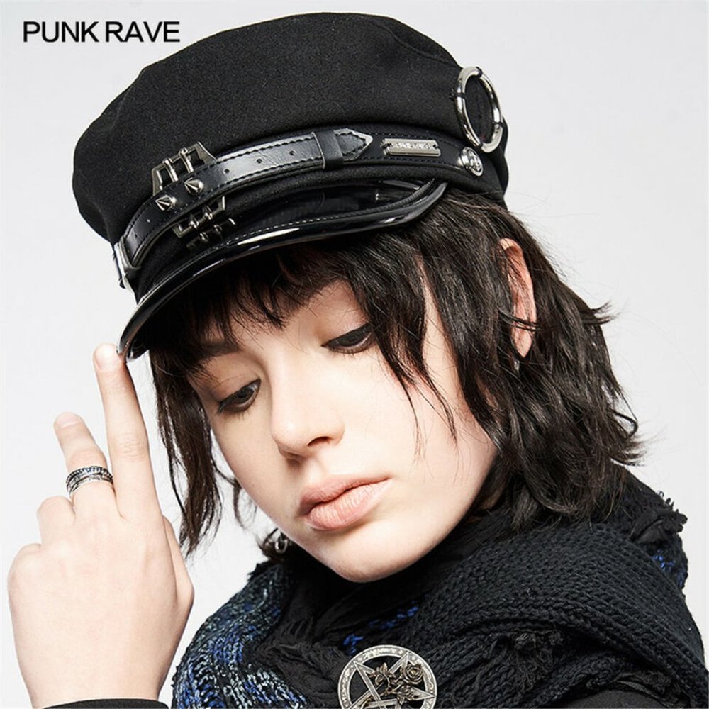 Punk Rave woolen military beret hat